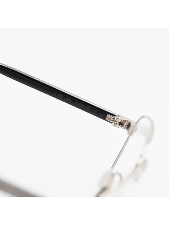 Saint Laurent SL699 005 Eyeglasses Silver 53mm Round Frame